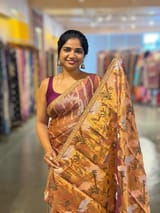 Onion Pink Banarasi Tissue checks Saree with Sabyasachi Borders