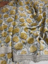 Silver base Tissue Georgette Saree SS50109