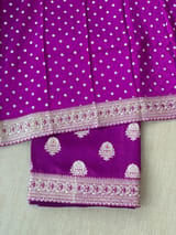 Purple Designer Banarasi Silk Saree