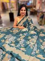 Forest Green Ektara Banarasi Designer Silk Saree