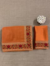 Orange Georgette sequnce Saree with Sabyasachi borders SS5042