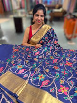 Blue Kanjeevaram soft silk with embroidery SS50124