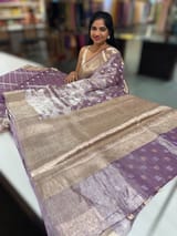 Purple Banarasi Silver Tissue Saree SS50538
