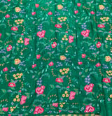 Emerald Green Banarasi Tissue stripes Saree with petite point embroidery SS50213