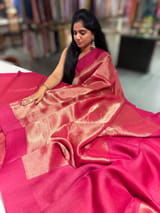 Pink Banarasi Tissue with Designer blouse SS50381