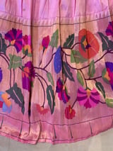 Baby Pink Pure Paithani stitched lehanga : S62F137