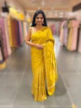 Lime yellow Designer Ektara Banarasi Silk Saree