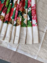 Half white Designer printed kanchi soft silk saree with temple border SS50370