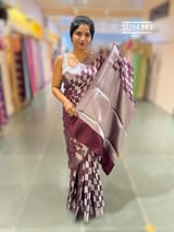 Winish Brown Banarasi chinia brocade saree SS5096