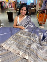 Blue Handloom Tissue Saree