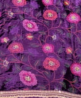 Brinjal Satin Saree
