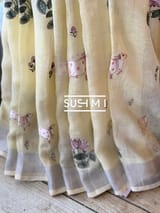 Pure Lenin with pichwai Embroidery