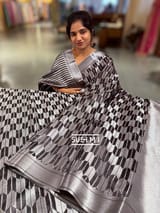Black Banarasi chinia brocade saree SS5094
