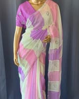 Multi colour Georgette Saree with handwork