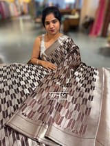 Coffee Brown Banarasi chinia brocade saree SS5090