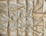 Golden Beige Banarasi Chiniya Silk 3-pc Suit set : SS62J04