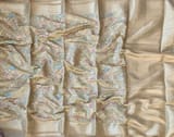 Golden Beige Banarasi Chiniya Silk 3-pc Suit set : SS62J04