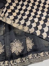 Black Designer Organza Handwork Saree