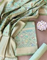 Pista Banarasi Chiniya Silk 3-pc Suit set : SS62J19