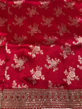 Chilli Red Designer Banarasi Silk Saree SS50579
