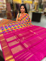 Multi color checks kanjeevaram saree SS50148