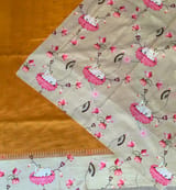 Kanchi designer soft silk saree with pichwai printed border. SS50368