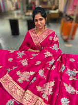 Pink Mashru Banaras with embroidery SS5012