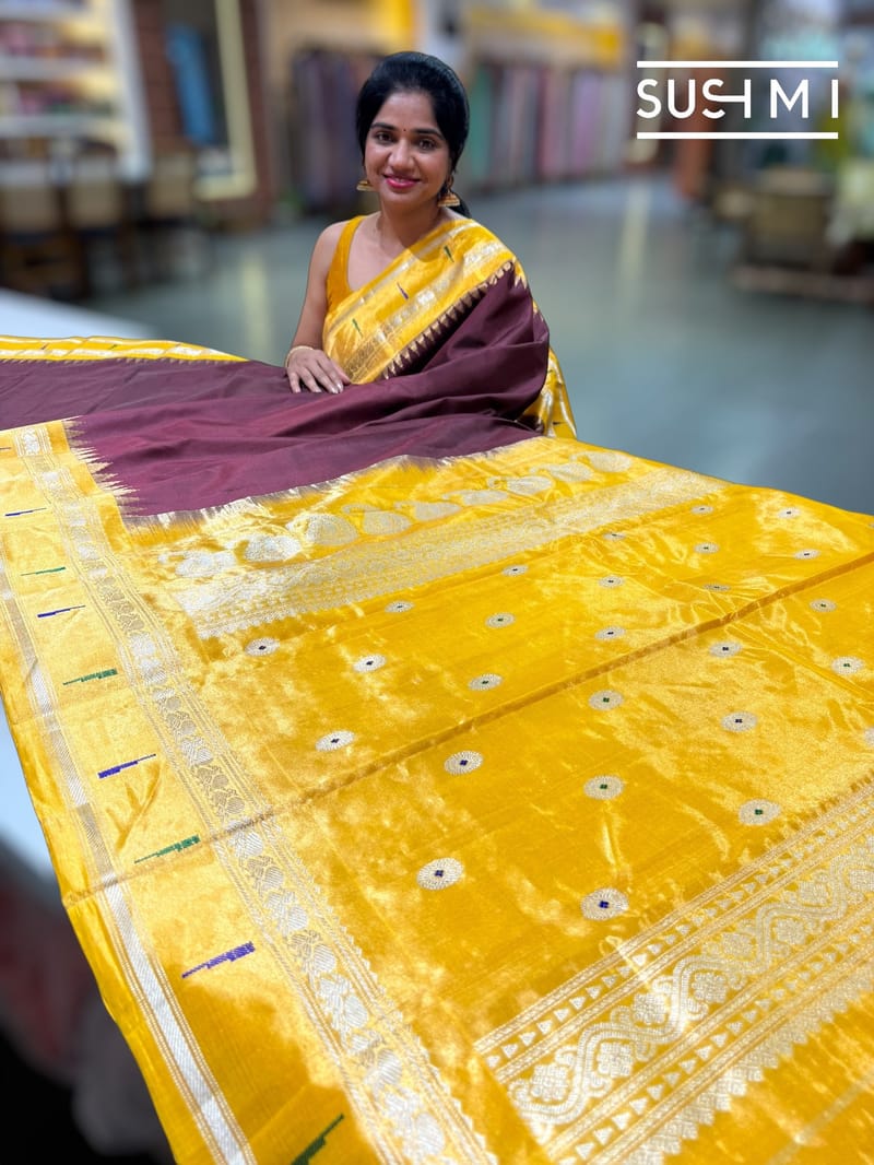 Brown Gadwal Paithani Saree : S62F182