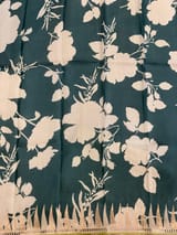 Lime Pure Organza With Temple Embroidered Border & Tussar Printed Blouse SS50297