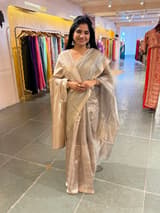 Earthy Tone Handloom Tissue Saree