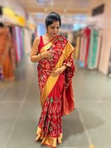 Maroon Red Kanjeevaram soft silk with embroidery