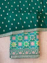 Emerald Green & Blue Banarasi bandhini georgette SS5051