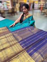 Emerald Green vintage kanjeevaram saree : S62F158