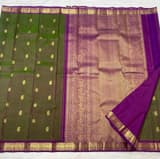 Leaf Green & Majenta Combo Vintage Kanjeevaram Saree