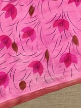 Pure silk Saree with hand paint