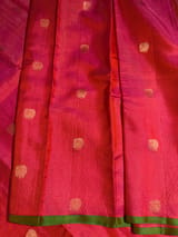 Pink Kanjeevaram Saree with vaira oosi stripes