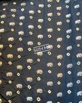Black Banarasi Bandhej Silk saree : D62F010