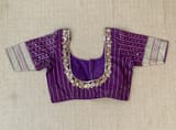Brinjal Pure Handloom Banarasi Silk Saree