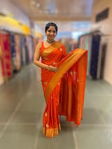 Orange Kanchi Soft Drape Saree SS50199