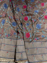 Earthy tone Tissue Saree with embroidery SS50539