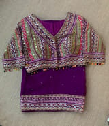 Purple DesignerOrganza saree SS50249