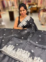 Black Organza with embroidery SS50277