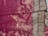 Ruby Pink Tissue Saree with pythani inspired muniya borders SS50546
