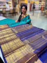 Emerald Green vintage kanjeevaram saree : S62F158