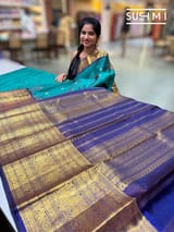 Emerald Green vintage kanjeevaram saree : S62F158
