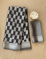 Black Banarasi chinia brocade saree SS5094