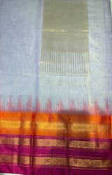 Lilac ponduru khadi jamdani Saree SS50360