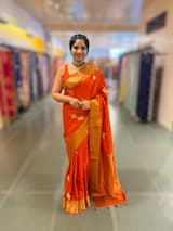 Orange Kanchi Soft Drape Saree SS50199