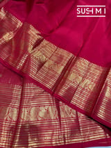 Red Stripes monotone look Vintage Kanjeevaram : S62F124