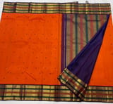 Orange Vintage Kanjeevaram Saree with meenakari Borders SS50166